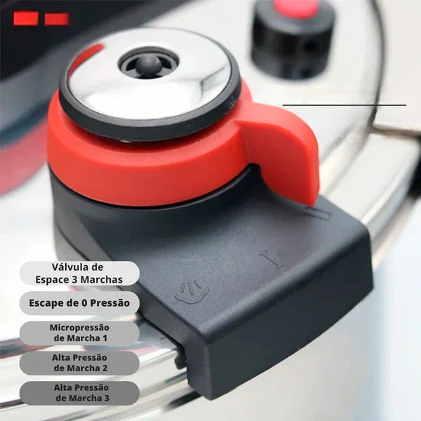 [Leve 2 Pague 1] Panela de Pressão MasterTurbo Aço Inoxidável - À Prova De Explosões + BRINDE: Kit Utensílios