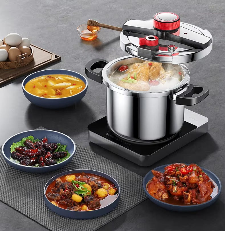 [Leve 2 Pague 1] Panela de Pressão MasterTurbo Aço Inoxidável - À Prova De Explosões + BRINDE: Kit Utensílios